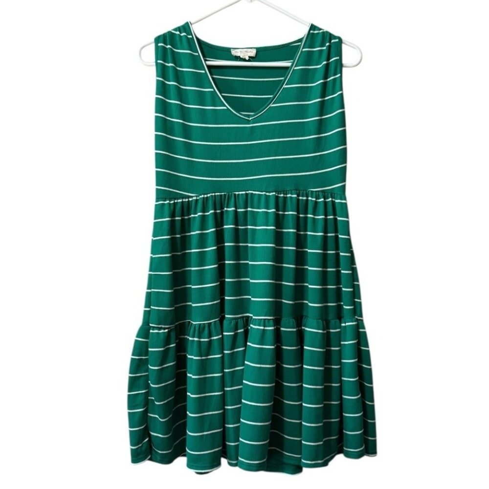 See‎ You Monday Anthropologie Women Size Medium Striped Sleeveless Mini Dress